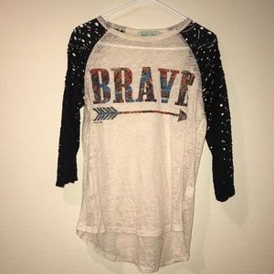 3/4 Sleeve “Brave” shirt